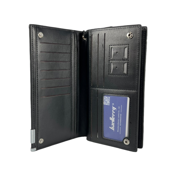 Классическое мужское портмоне с картхолдером, экокожа, черный цвет Классическое мужское портмоне с картхолдером, экокожа, черный цвет