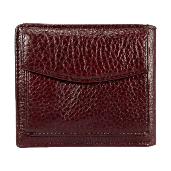 Компактний шкіряний гаманець для чоловіків кольору крімсон Компактний шкіряний гаманець для чоловіків кольору крімсон