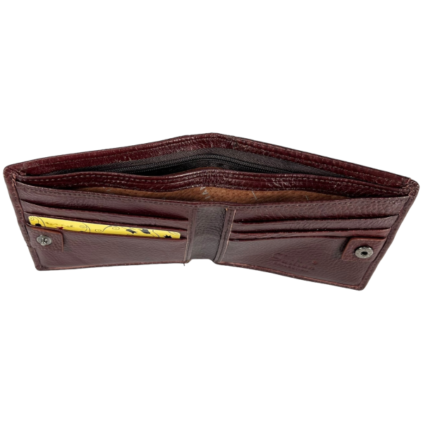 Компактний шкіряний гаманець для чоловіків кольору крімсон Компактний шкіряний гаманець для чоловіків кольору крімсон