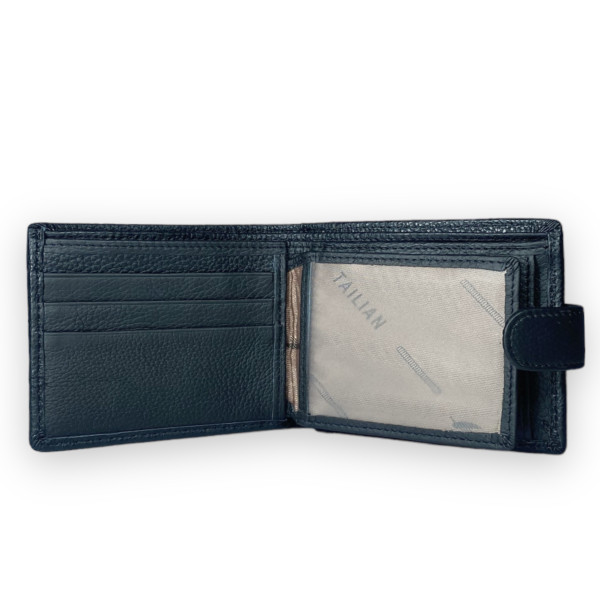 Кошелек мужской, натуральная кожа, два отдела для купюр, цвет черный Кошелек мужской, натуральная кожа, два отдела для купюр, цвет черный