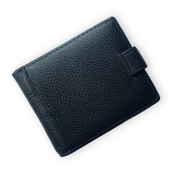 Кошелек мужской, натуральная кожа, два отдела для купюр, цвет черный Кошелек мужской, натуральная кожа, два отдела для купюр, цвет черный