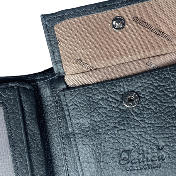 Кошелек мужской, натуральная кожа, два отдела для купюр, цвет черный Кошелек мужской, натуральная кожа, два отдела для купюр, цвет черный