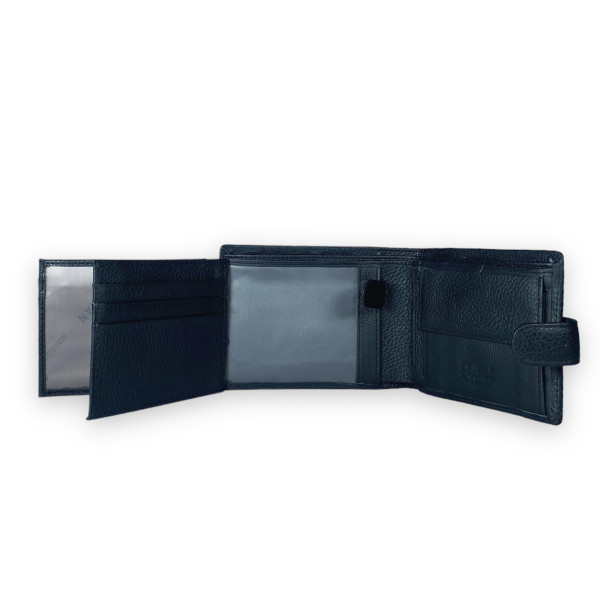 Компактний чоловічий гаманець Tailian із натуральноі шкіри, чорний Компактний чоловічий гаманець Tailian із натуральноі шкіри, чорний