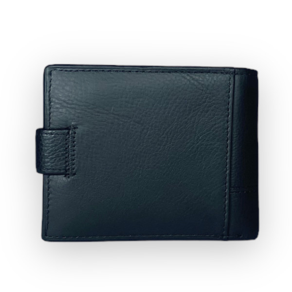 Чоловічий гаманець чорного кольору з натуральноі шкіри