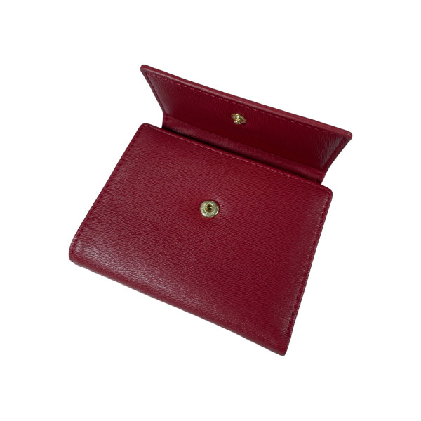 Женский кошелек из экокожи, с кнопочной застежкой и 1 отделением для купюр, красный Женский кошелек из экокожи, с кнопочной застежкой и 1 отделением для купюр, красный