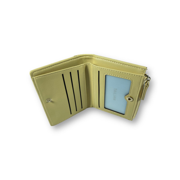 Компактный женский кошелек из экокожи с застежкой на кнопке Компактный женский кошелек из экокожи с застежкой на кнопке