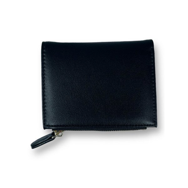 Кошелек женский из экокожи Tailian черный, с кнопочной застежкой Кошелек женский из экокожи Tailian черный, с кнопочной застежкой