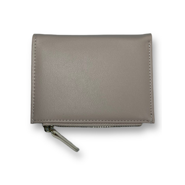 Женский кошелек из экокожи, розовый, с кнопочной застежкой, 1 отделение для купюр