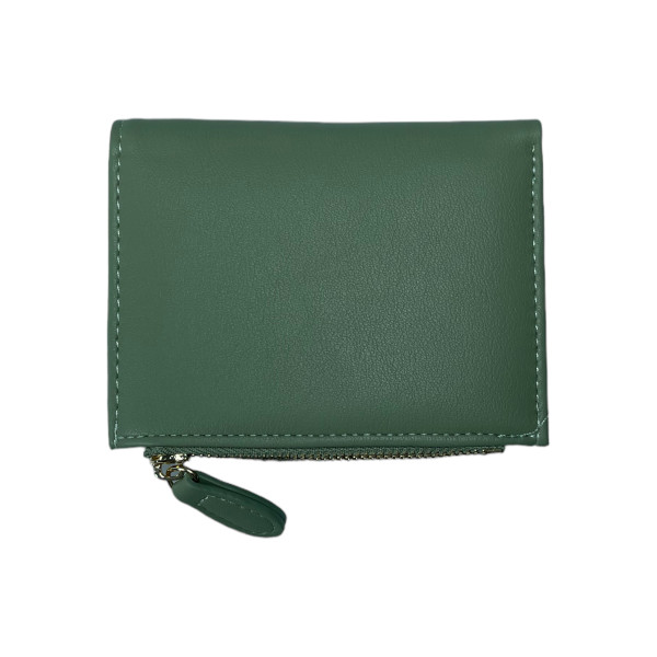 Стильный кошелек из экокожи, зеленый, 1 отделение для купюр Стильный кошелек из экокожи, зеленый, 1 отделение для купюр