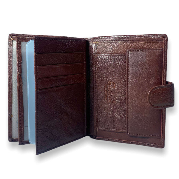 Чоловічий гаманець з натуральноі шкіри, колір крімсон Чоловічий гаманець з натуральноі шкіри, колір крімсон