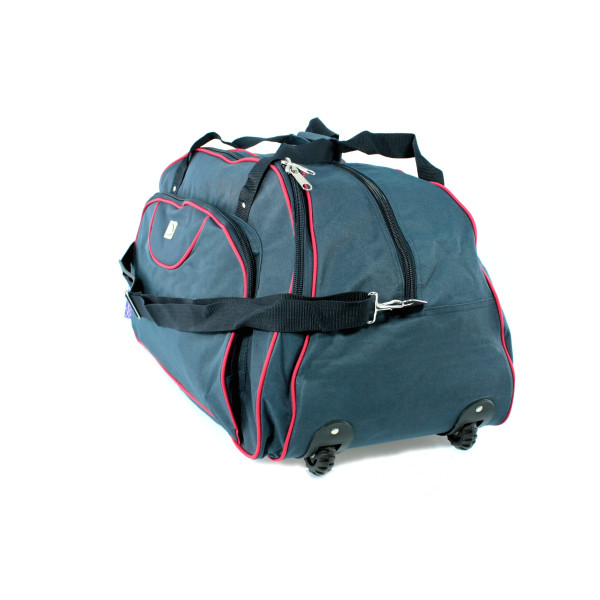Дорожная сумка на колесах DingZri T2801A телескопическая ручка два отдела плечевой ремень роз.70*40*40синяя Дорожная сумка на колесах DingZri T2801A телескопическая ручка два отдела плечевой ремень роз.70*40*40синяя