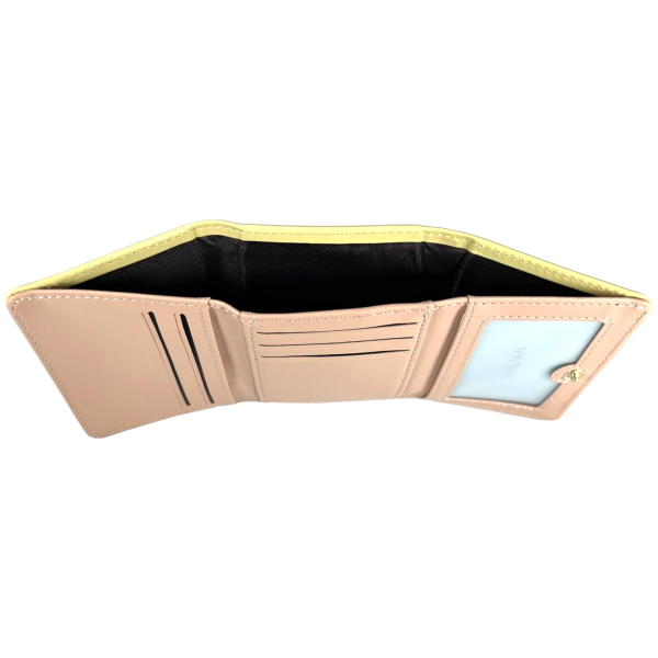 Изысканный женский кошелек из экокожи, желтого цвета
