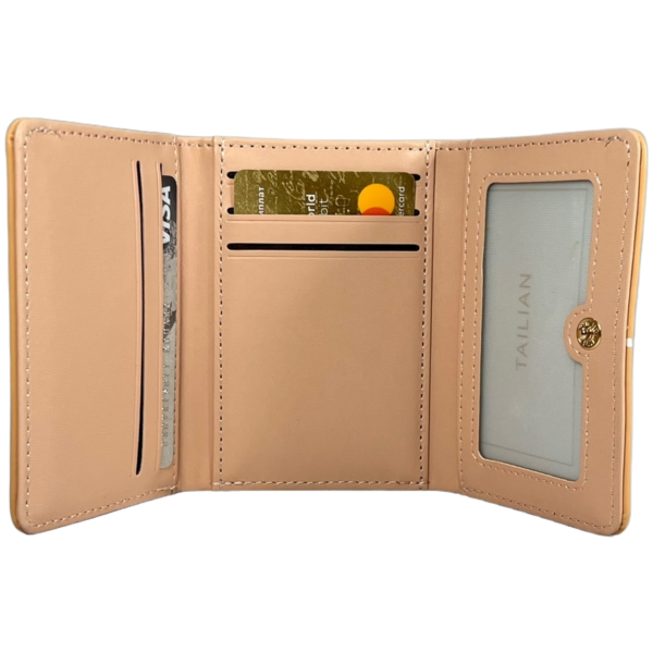 Повседневный женский кошелек из экокожи, оранжевый