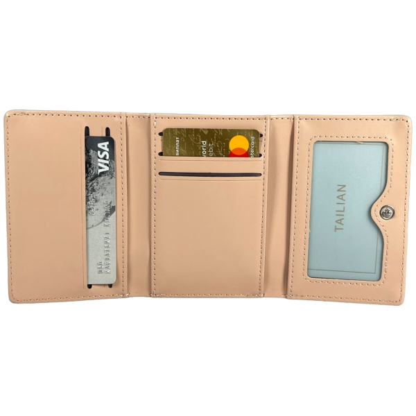 Стильный кошелек из экокожи, голубой, с кнопочной застежкой Стильный кошелек из экокожи, голубой, с кнопочной застежкой