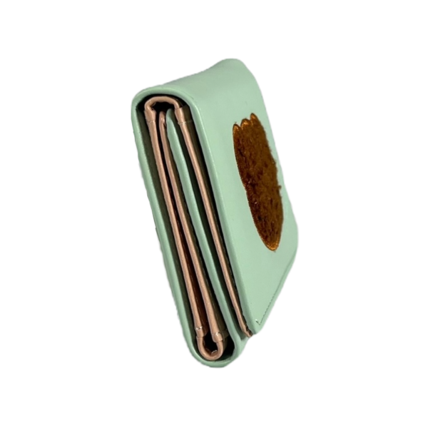 Женский кошелек компактного размера из экокожи, мятный