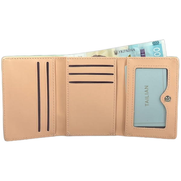 Женский кошелек компактного размера из экокожи, мятный