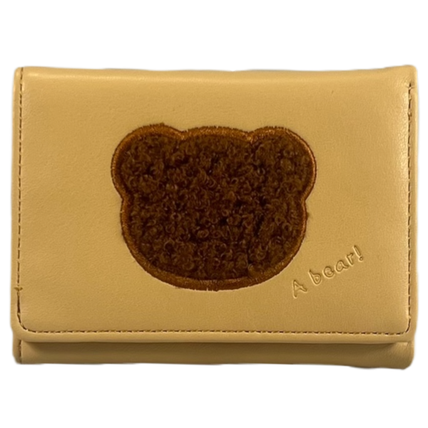 Женский кошелек из экокожи, оранжевый, 1 отделение для купюр и 5 ячеек для карт