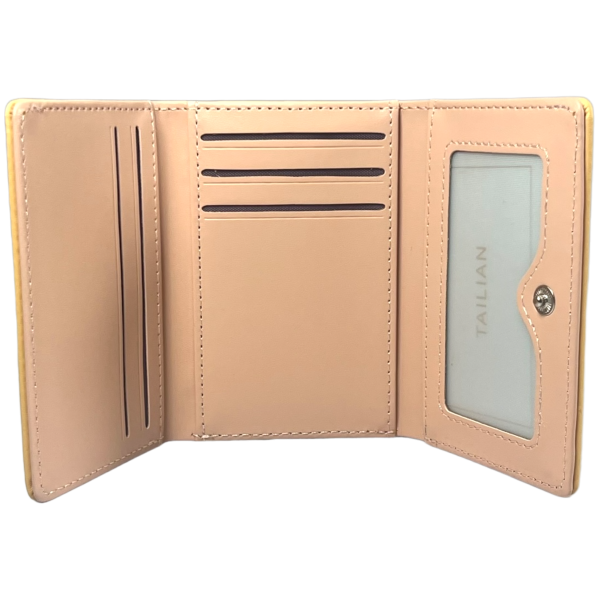 Женский кошелек из экокожи, оранжевый, 1 отделение для купюр и 5 ячеек для карт Женский кошелек из экокожи, оранжевый, 1 отделение для купюр и 5 ячеек для карт