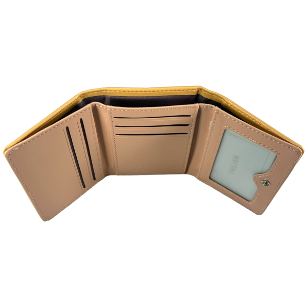 Женский кошелек из экокожи, оранжевый, 1 отделение для купюр и 5 ячеек для карт Женский кошелек из экокожи, оранжевый, 1 отделение для купюр и 5 ячеек для карт