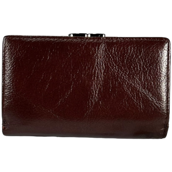 Женский кошелек из натуральной кожи, с кнопочной застежкой, монетница, цвет кримсон Женский кошелек из натуральной кожи, с кнопочной застежкой, монетница, цвет кримсон