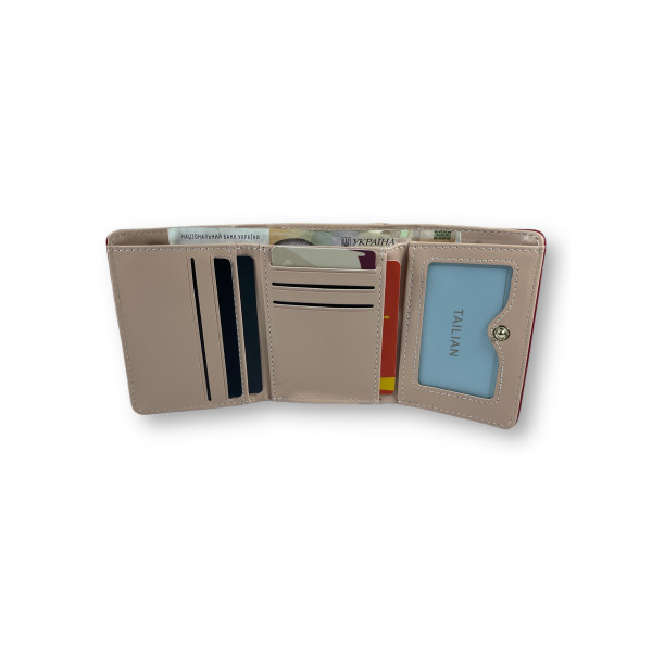 Стильный кошелек с экокожи и застежкой на кнопке, бордовый Стильный кошелек с экокожи и застежкой на кнопке, бордовый