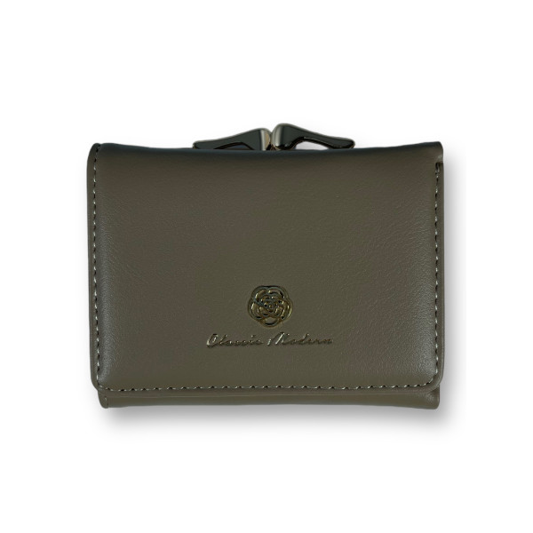 Женский кошелек, экокожа, кнопка на застежке