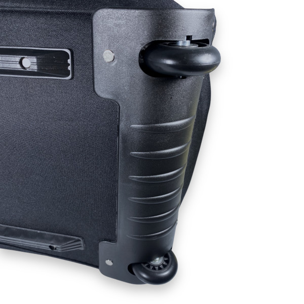 Дорожная сумка на колесах, один отдел, две ручки, 92 л, черная
