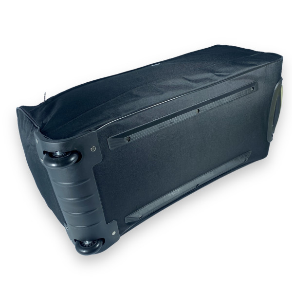 Дорожная сумка на колесах, один отдел, 72 л, две ручки, черная