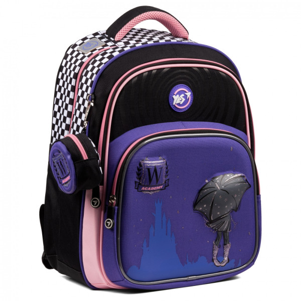 Рюкзак школьный полукаркасный Yes Academy S-91 два отделения, фронтальный карман, боковые карманы размер 38*29*13см