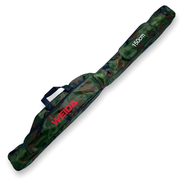 Чехол для удочек Weida 150-2M, две секции, мягкий, два дополнительных кармана, размер: 150*25*20 см, камуфляж Чехол для удочек Weida 150-2M, две секции, мягкий, два дополнительных кармана, размер: 150*25*20 см, камуфляж