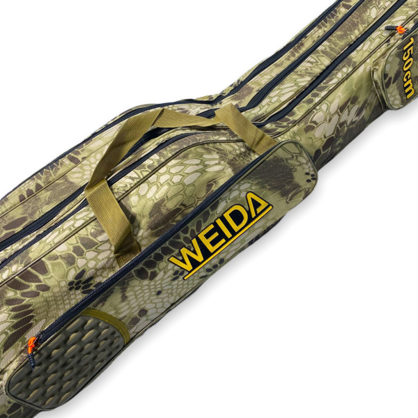 Чехол для удочек Weida СР150-3, три секции, полужесткий каркас, два кармана, размер: 150*30*20 см, камуфляж Чехол для удочек Weida СР150-3, три секции, полужесткий каркас, два кармана, размер: 150*30*20 см, камуфляж