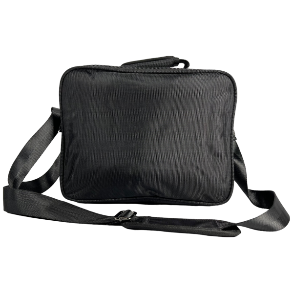 Стильна і комфортна сумка через плече, 4 відділення, текстиль, чорна Стильна і комфортна сумка через плече, 4 відділення, текстиль, чорна