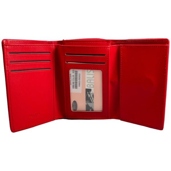 Жіночий гаманець екошкіра, червоний, 1 відділення для купюр та 5 осередків для карт Жіночий гаманець екошкіра, червоний, 1 відділення для купюр та 5 осередків для карт