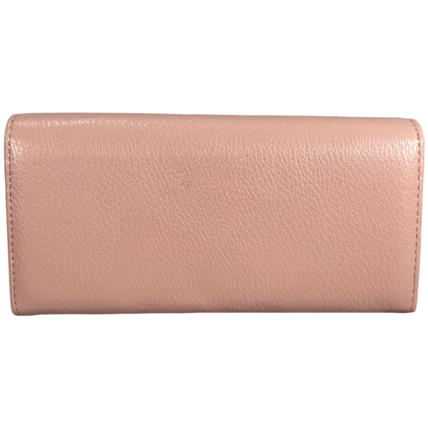 Гаманець жіночий з екошкіри, рожевий, з кнопковою застібкою Гаманець жіночий з екошкіри, рожевий, з кнопковою застібкою