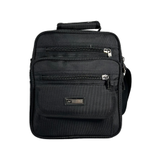 Комфортная сумка через плечо оптимального размера на шесть отделений, черная