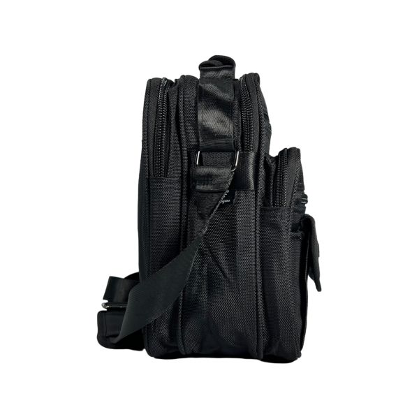 Комфортная сумка через плечо оптимального размера на шесть отделений, черная Комфортная сумка через плечо оптимального размера на шесть отделений, черная