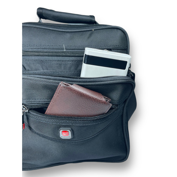 Сумка через плечо Star Dragon с двумя основными отделениями и четыре дополнительных кармана размер 31*26*9 черный