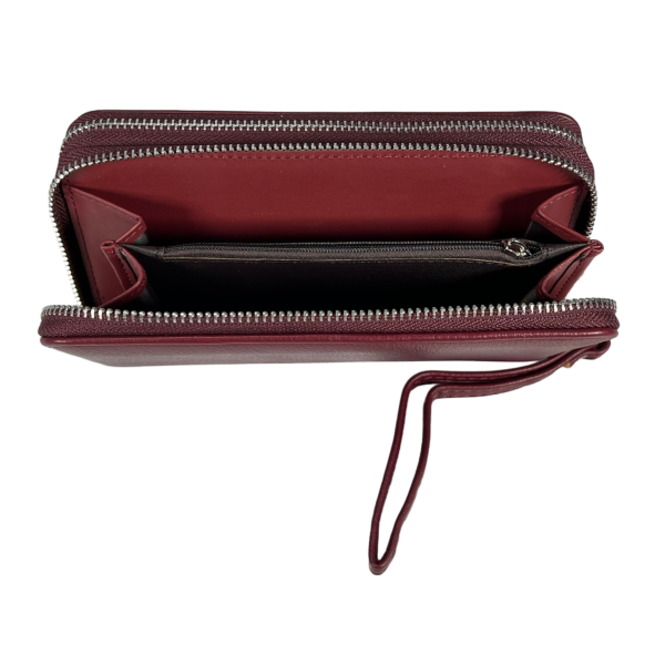 Кошелек женский из экокожи, бордовый, с застежкой на молнии Кошелек женский из экокожи, бордовый, с застежкой на молнии