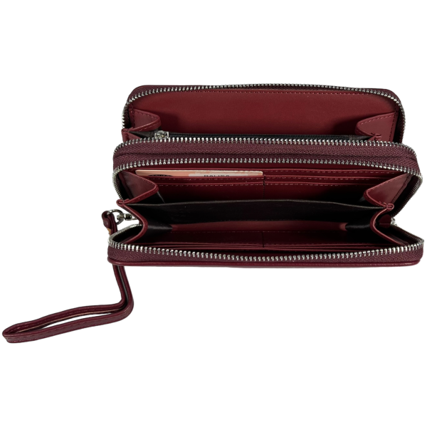 Кошелек женский из экокожи, бордовый, с застежкой на молнии Кошелек женский из экокожи, бордовый, с застежкой на молнии