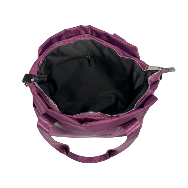 Женская сумка через плечо на три отделения, функциональная, цвет фиолетовый, 14 л. Женская сумка через плечо на три отделения, функциональная, цвет фиолетовый, 14 л.