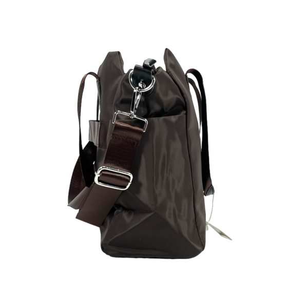 Жіноча сумка через плечо на три отделения, вміщає формат А4, коричневая Жіноча сумка через плечо на три отделения, вміщає формат А4, коричневая